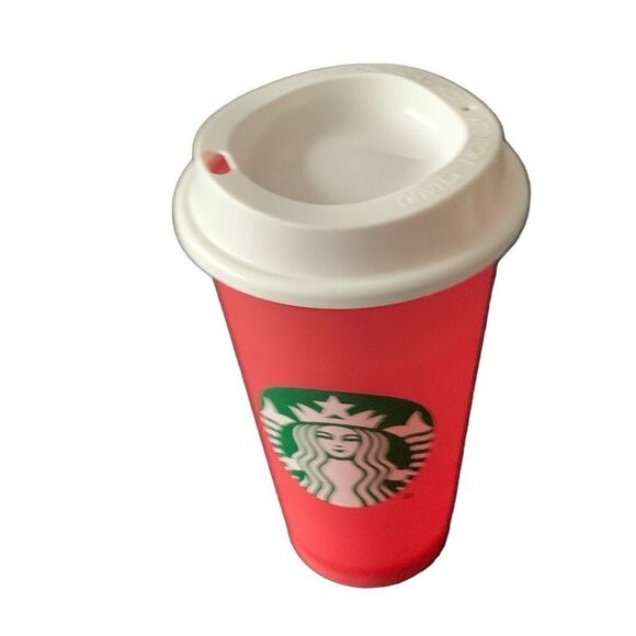 Pre Owned Starbucks 2013 PINK Reusable Tumbler Siren Logo 16oz Coffee Cup Mug - Picture 6 of 12